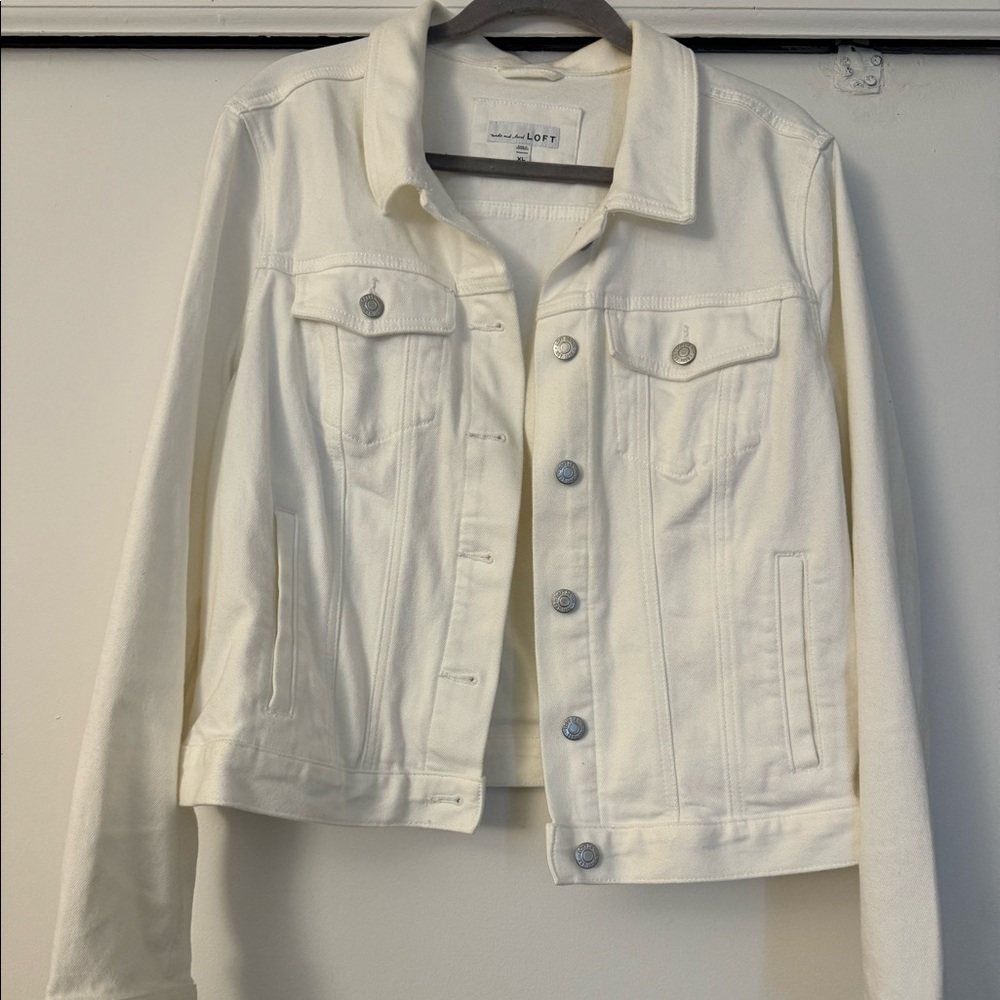 Loft White Jean Jacket